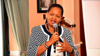Kenya Revenue Authority (KRA) domestic taxes chief manager Miriam Sila addressing journalists in Nairobi on taxation in the betting sector on March 28, 2023. PHOTO | FRANCIS NDERITU | NMG
