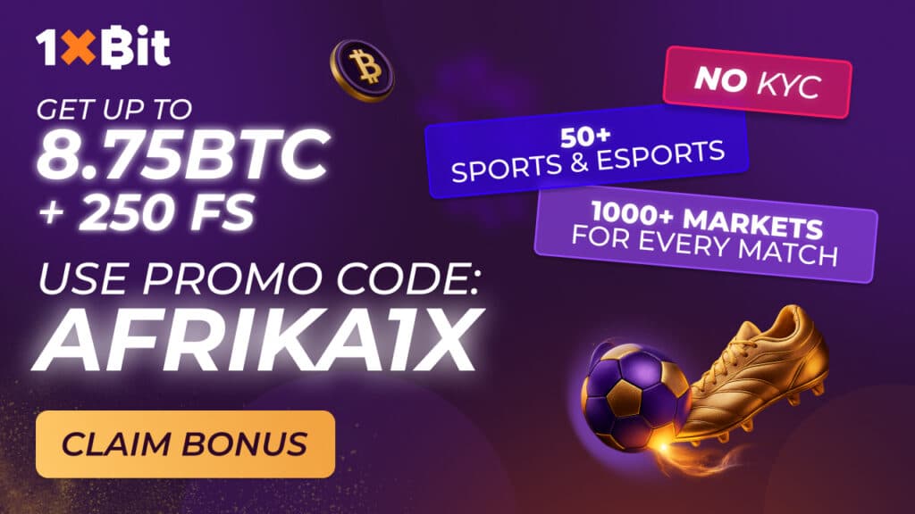 1xBit Bonus Structure Promo Code AFRIKA1x
