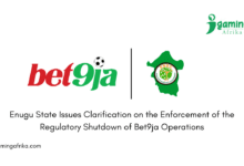Bet9ja Enugu State Enforcement Notice