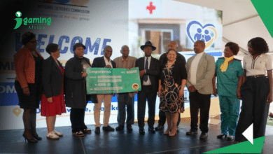 NLC Dihatshwane symbolic cheque